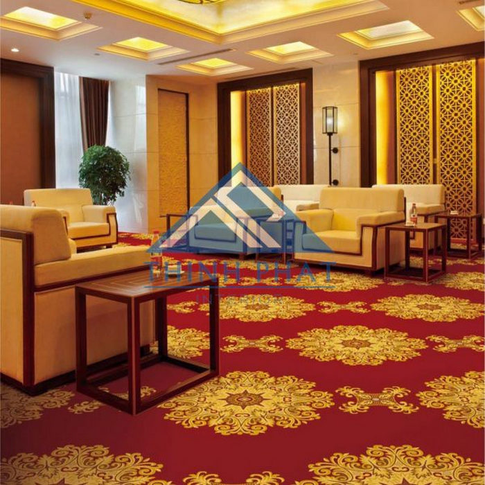 Mẫu thảm trải sàn khách sạn in hoa
